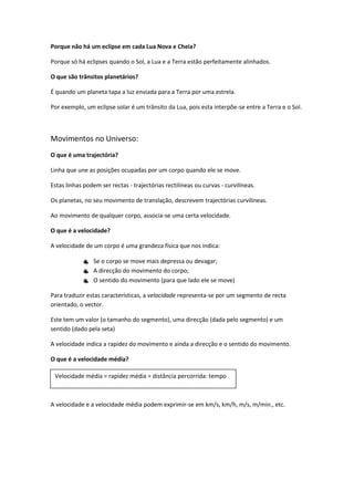 Revisões de CFQ- 7º ano