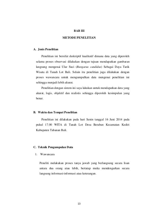 Karya Ilmiah Ular Suci Bungarus Candidus Sebagai Daya Tarik Wisata