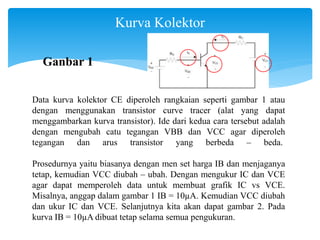 Revisi karakteristik transistor | PPTX