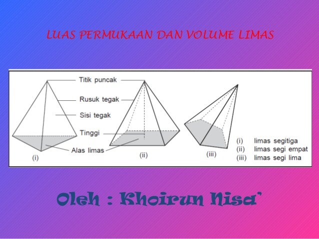 Volime Dan Luas Limas Khoirun Nisa