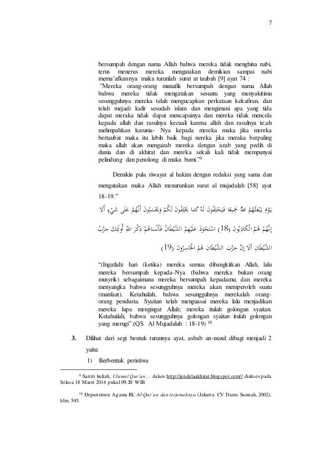 Makalah Asbabun Nuzul