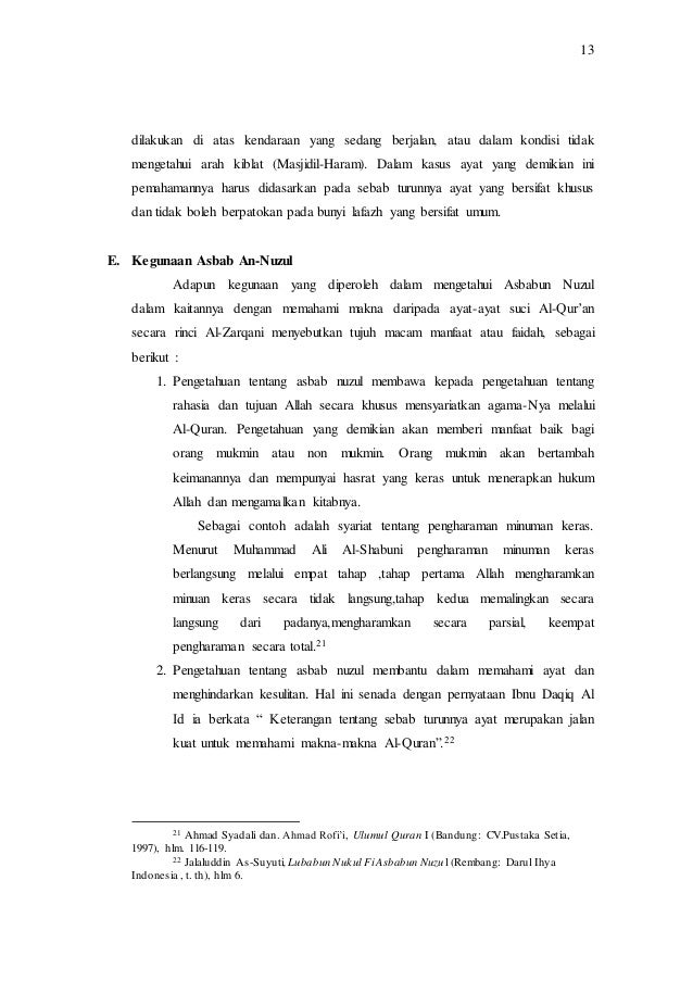 Makalah Asbabun Nuzul
