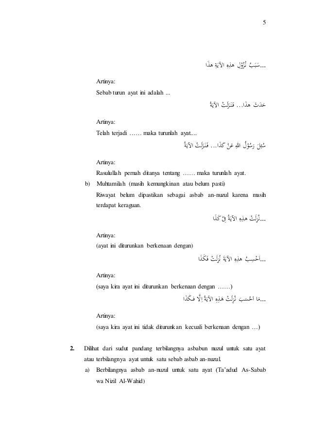 Makalah Asbabun Nuzul