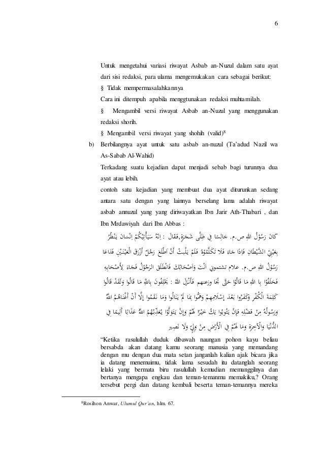 Makalah Asbabun Nuzul