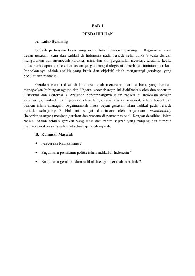 Revisi Makalah Msi Islam Radikalisme