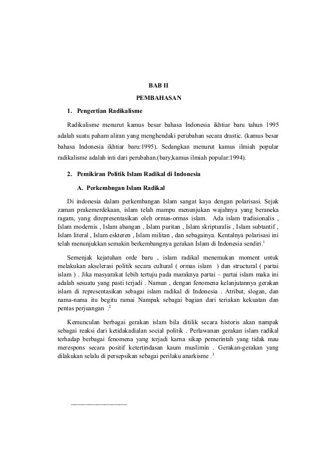 Revisi Makalah Msi Islam Radikalisme