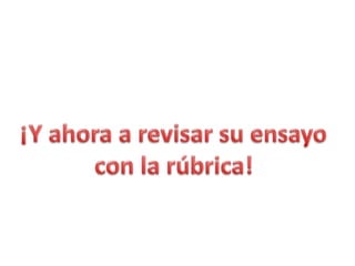 Revisión de un ensayo