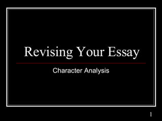 Revising Your Essay | PPT