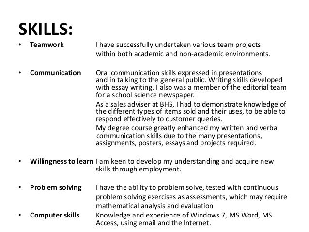 example of communication skills for resumes