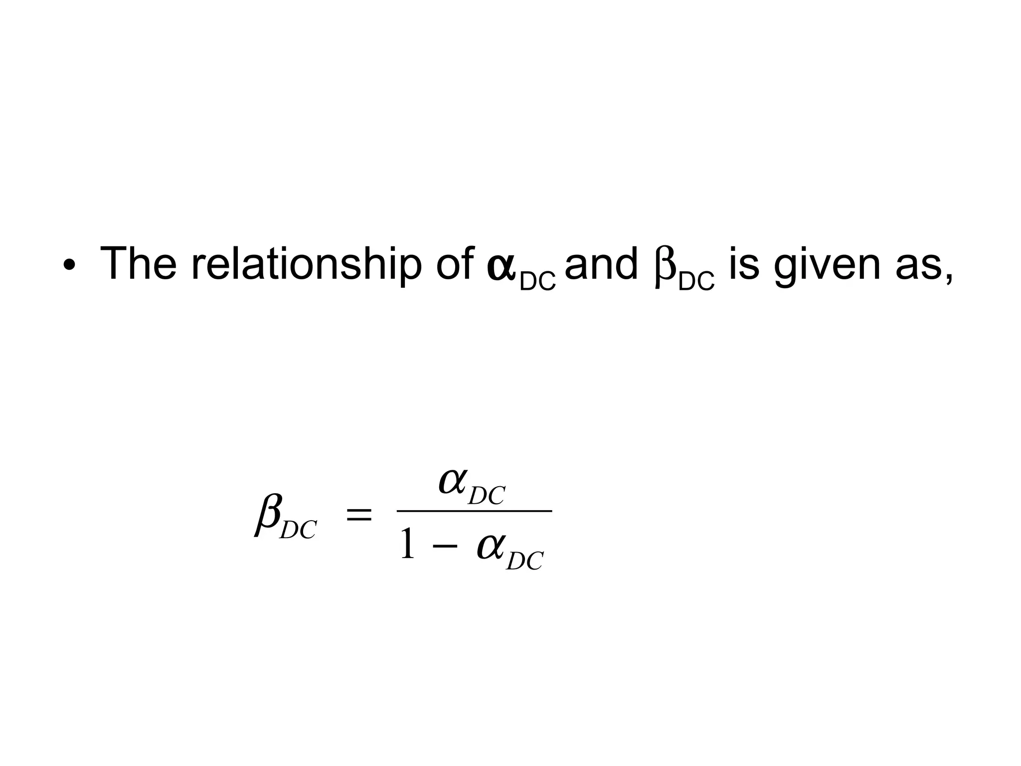 The relationship of   DC  and   DC  is given as, 