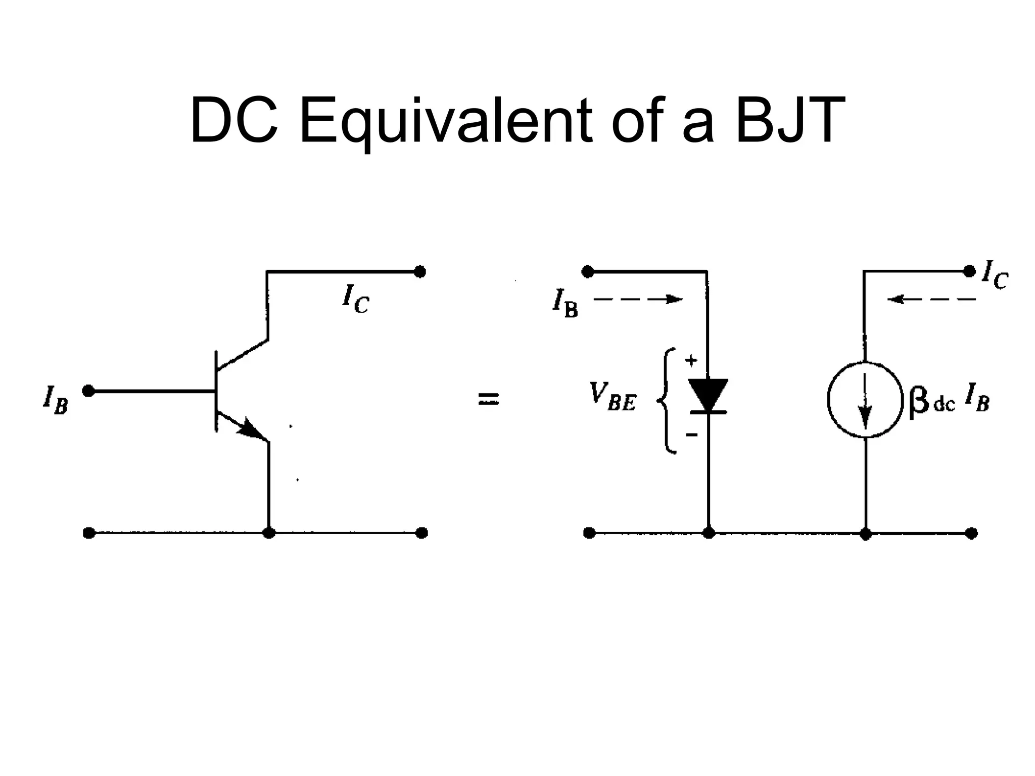 DC Equivalent of a BJT 