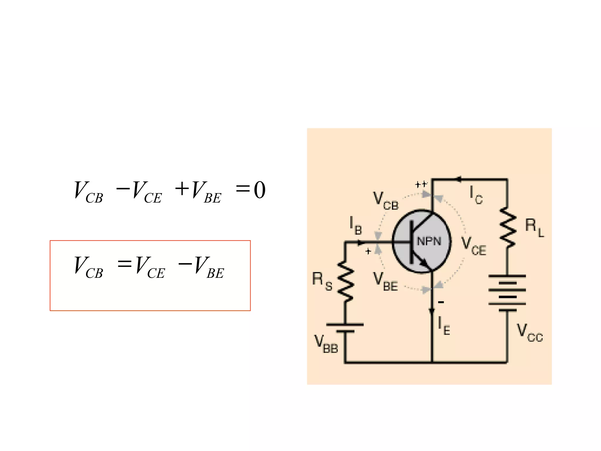 BE CE CB BE CE CB V V V V V V      0 