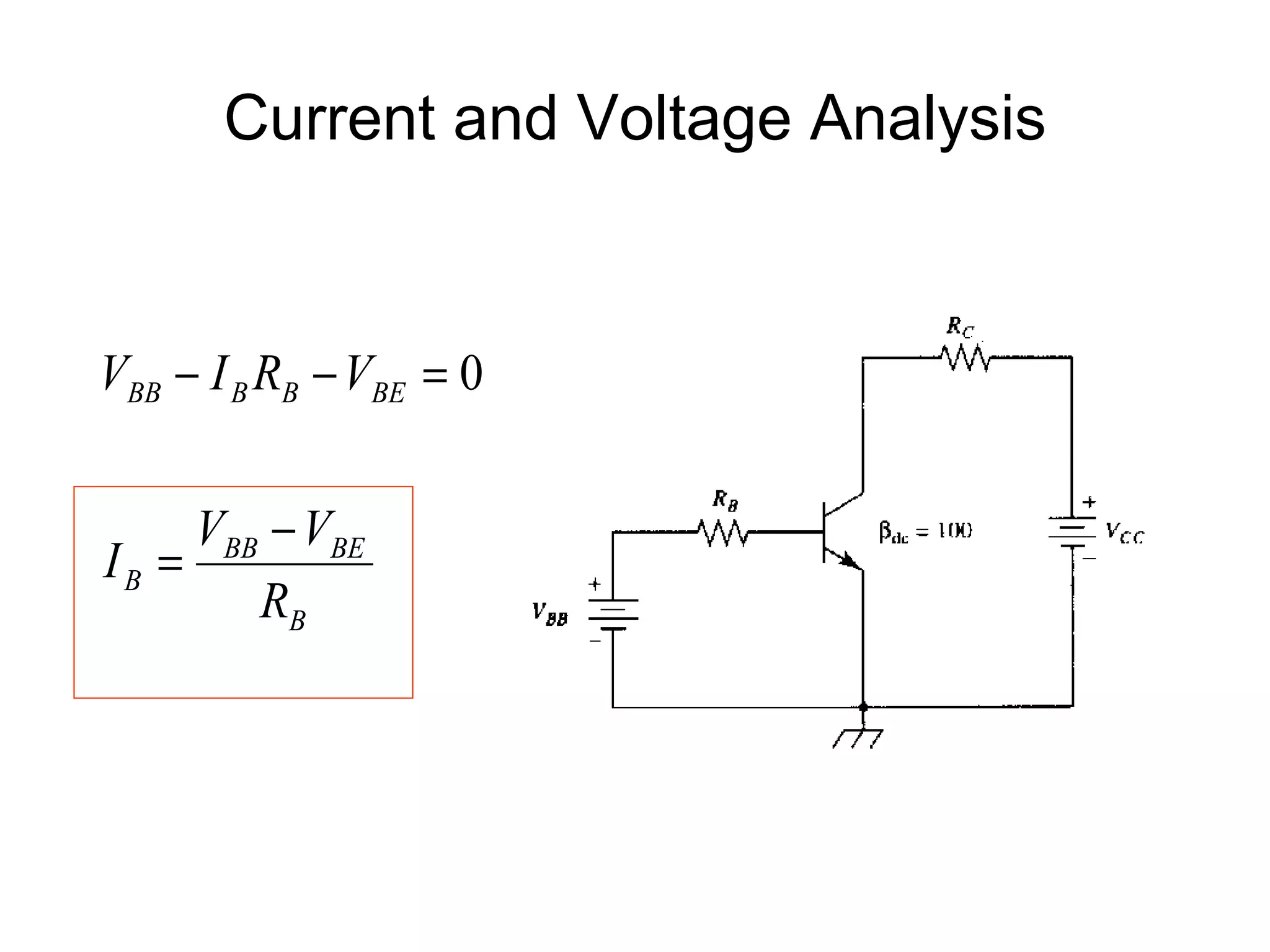 Current and Voltage Analysis 