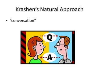 Krashen’s Natural Approach
• “conversation”
 