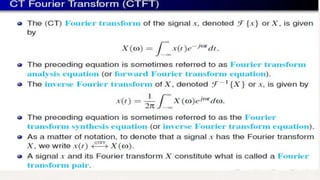 REVISION- UNIT 2 -ANALYSIS OF CONTINUOUS TIME SIGNALS | PPTX