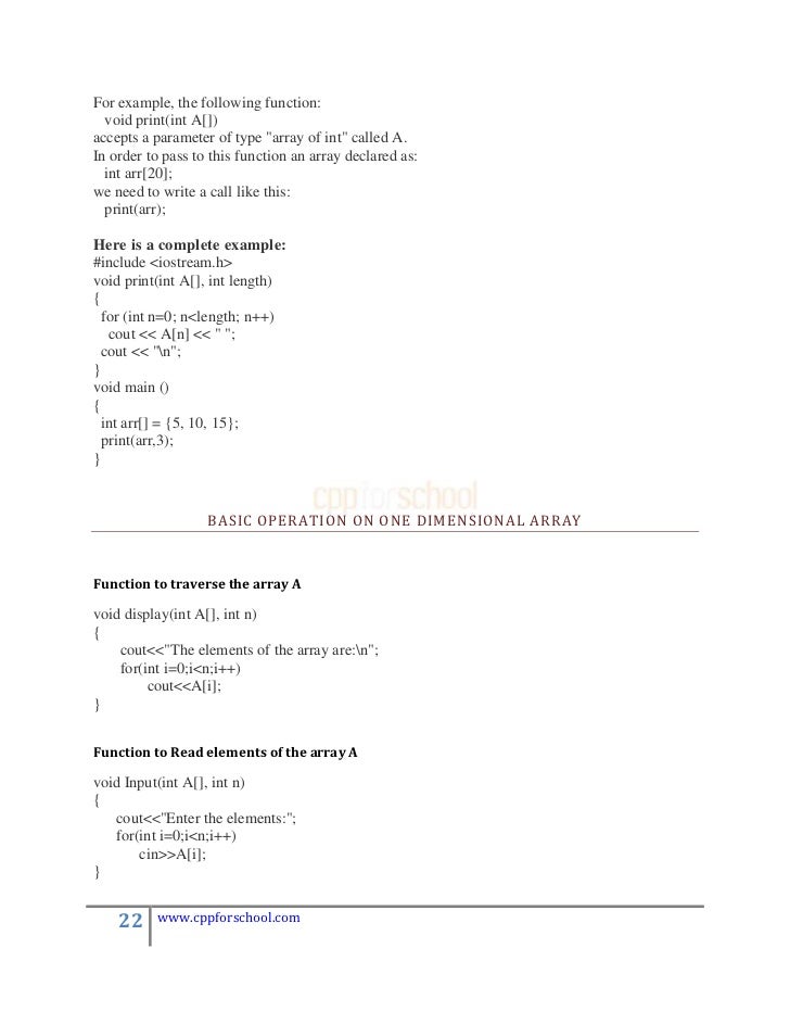 Revision notes for exam 2011 computer science with C++