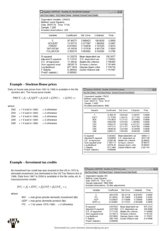 Example – Stockton House prices
Example – Investment tax credits
Downloaded by Lamin Dampha (ldampha@utg.edu.gm)
lOMoARcPSD|2941205
 