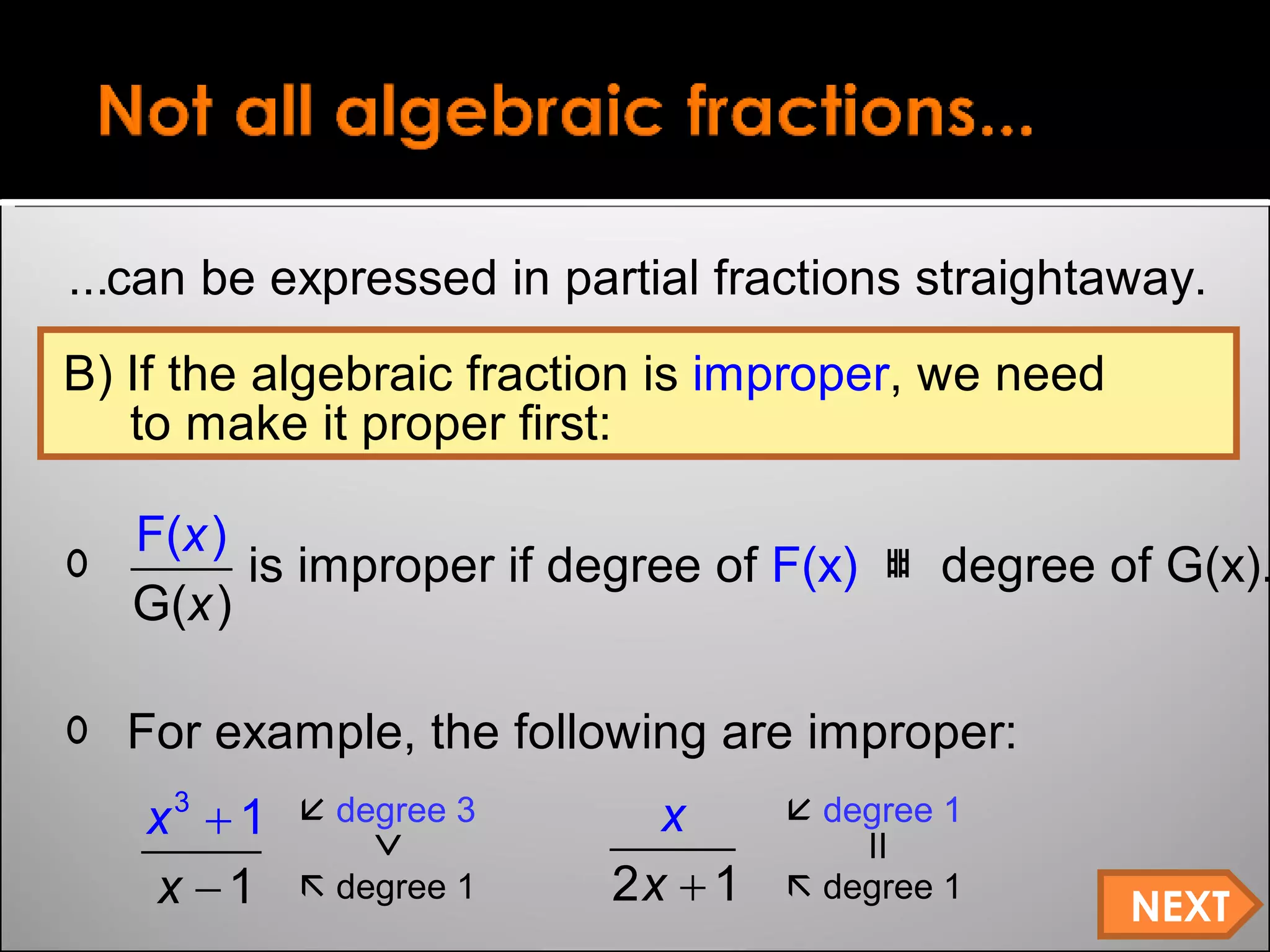    degree 3    degree 1    degree 1    degree 1  II NEXT 