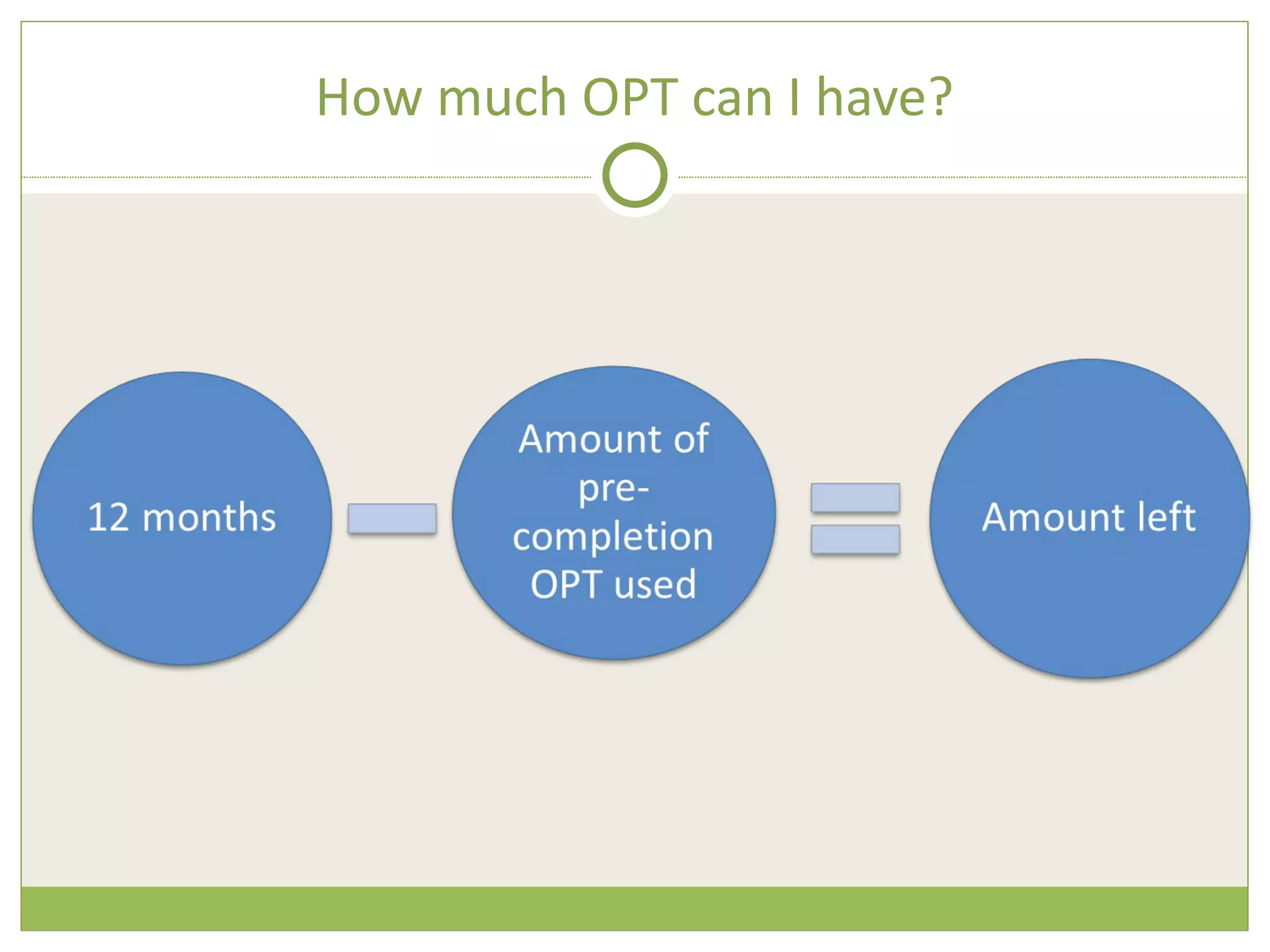 How much OPT can I have? 