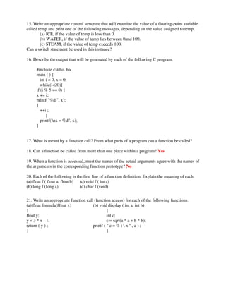 Revision1 C programming | PDF