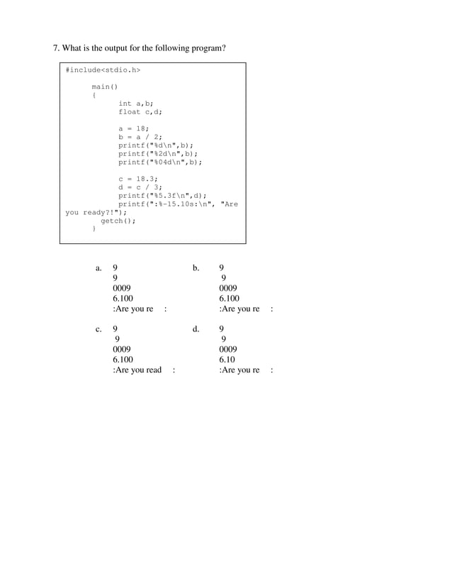 Revision1 C programming | PDF