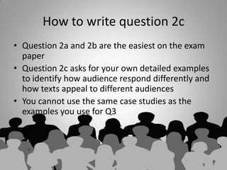 Revision 1 - Audience case study | PPT