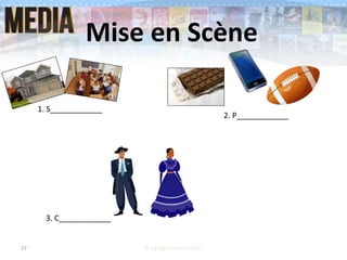 27
Mise en Scène
1. S____________
2. P____________
3. C____________
© ZigZag Education 2015
 