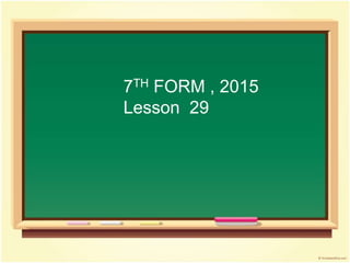 Revision 7 th form | PPTX