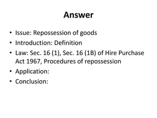 Define Repossession REVISION CLASS LAW299.pptx