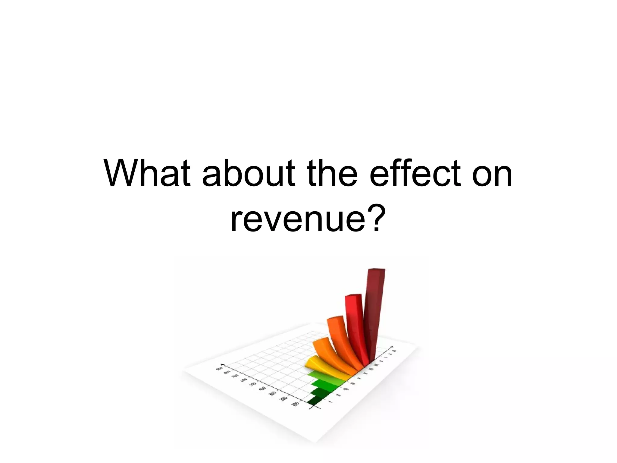 What about the effect on 
revenue? 
 