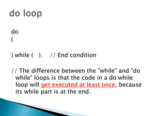 Revision exercises on loop | PPTX | Web Development | Internet