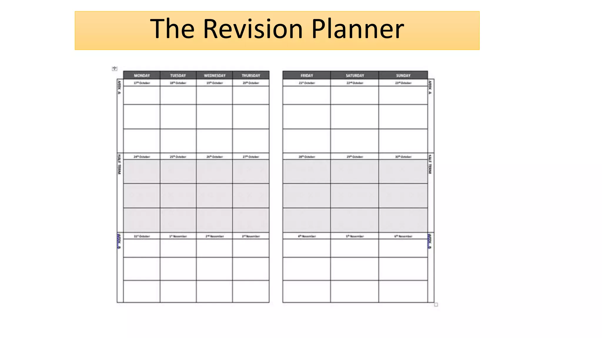 The Revision Planner
 