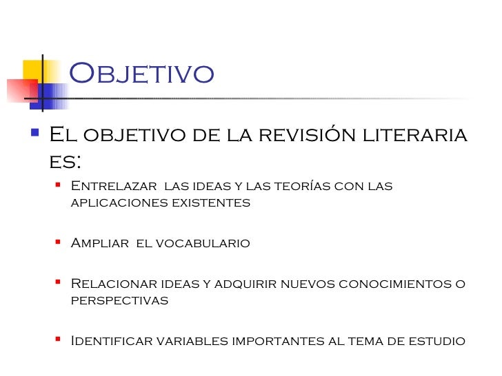 Revision Literaria Revision Literaria