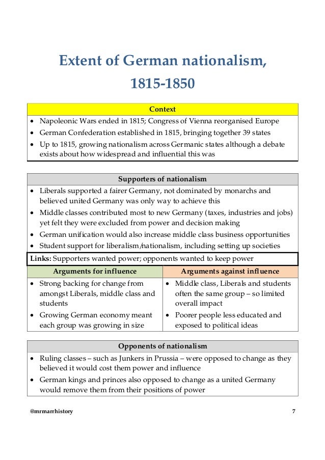 Higher history revision notes germany 18151939