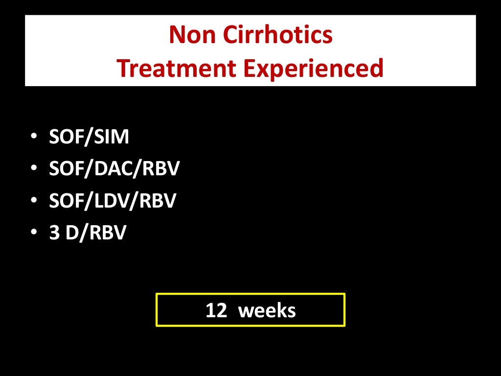 Revision of treatment protocols for hcv genotype 4
