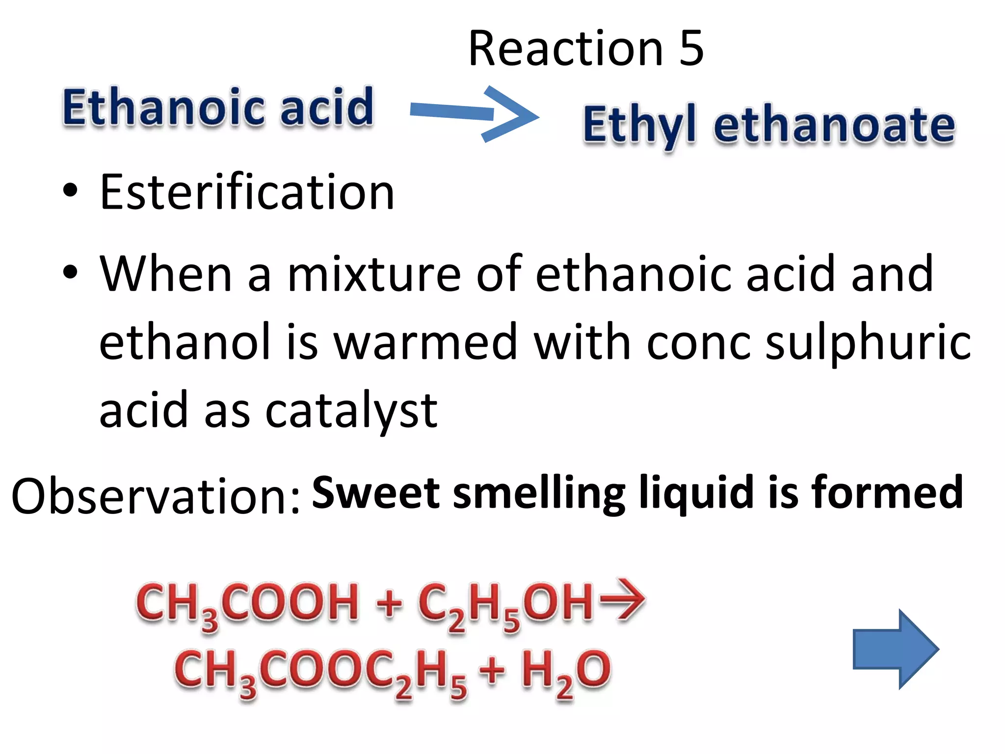 Revision on alcohol,carboxylic acid and ester | PPT | Chemistry | Science
