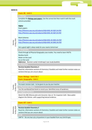 Paper Revision Plan Example RevisionPlan Example | PDF