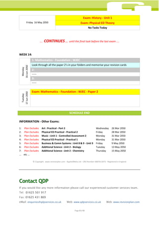 Paper Revision Plan Example RevisionPlan Example | PDF