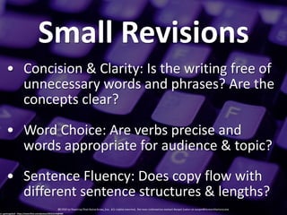 Revision & Editing: Strategies for Making Copy Better Slide 14