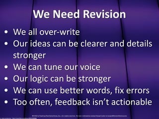 Revision & Editing: Strategies for Making Copy Better Slide 4