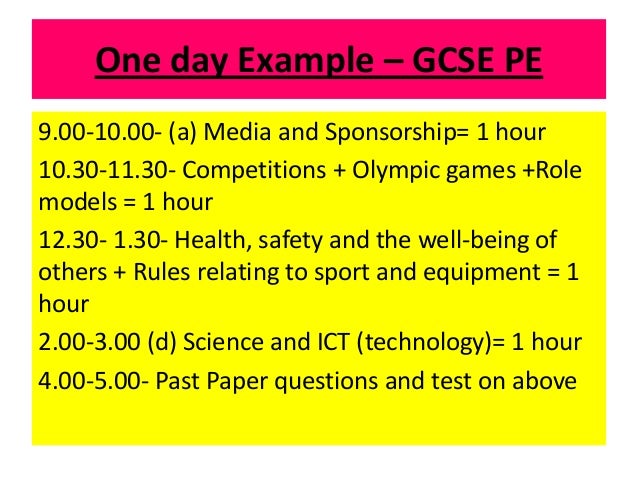 revision timetable example revision timetable