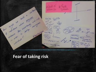 Fear of taking risk
 