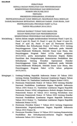 Revisi pos penyelenggaraan ujian_sekolah_2015