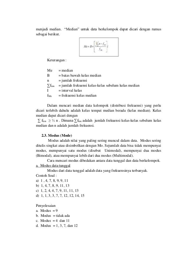 Revisi Tendensi Sentral Dan Variabilitas