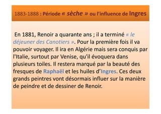 Aline et les amis de Renoir dans l’une de ses toiles majeures
           « Le déjeuner des canotiers » en 1881.
 