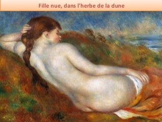 Fille nue, dans l'herbe de la dune
 