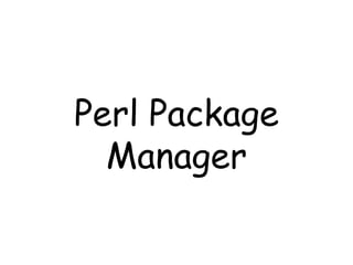 Perl Package Manager 