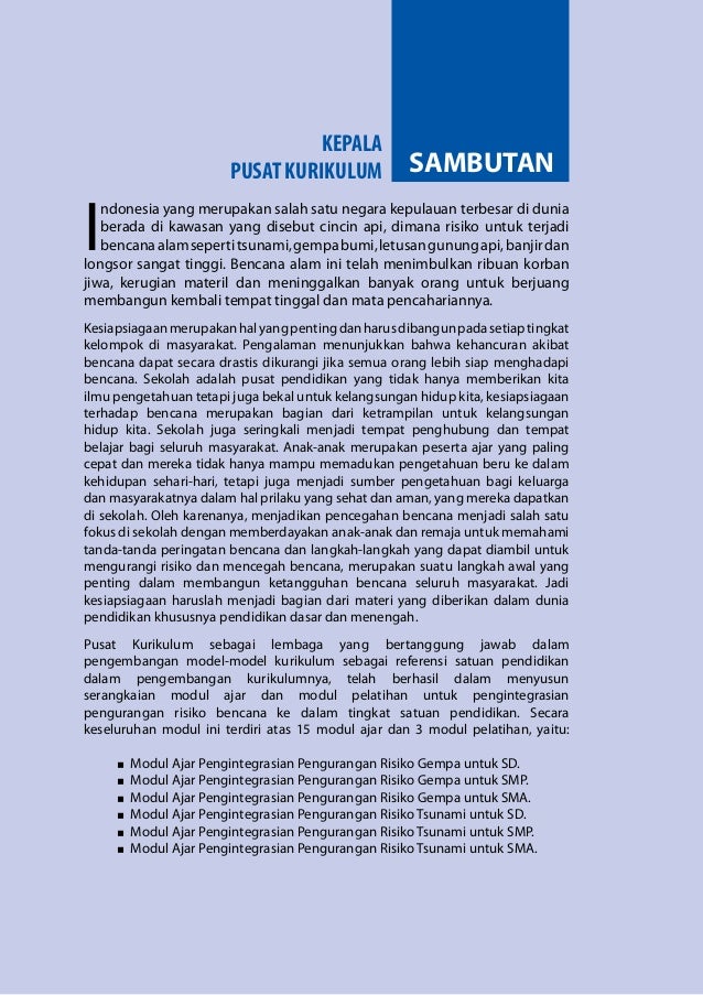 Buku Panduan Guru Pendidikan Pengurangan Risiko Bencana 