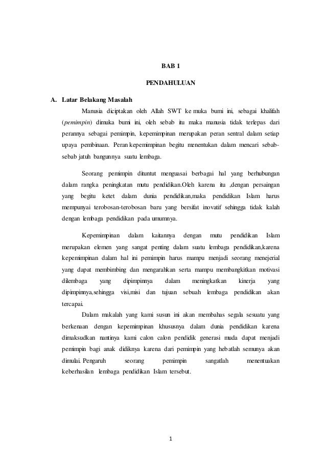 Kepemimpinan Pendidikan Islam