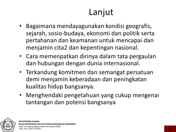 Revisi wawasan kebangsaan Revisi wawasan kebangsaan